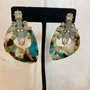 Celluloid Acetate Crystal Post Earring